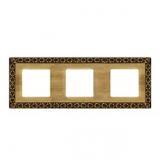 Рамка на 3 поста гор./верт., цвет bright patina