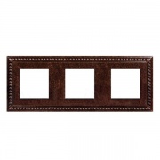 Рамка на 3 поста, цвет rustic cooper