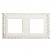 Рамка на 2 поста гор/верт, цвет white decape