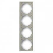 Рамка ABB impuls 4 поста шампань-металлик (1724-79)