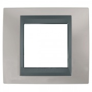 Рамка Unica Top 1 пост Никель-Графит
