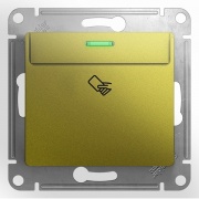 Карточный выключатель 10A  механизм SE Glossa, фисташковый