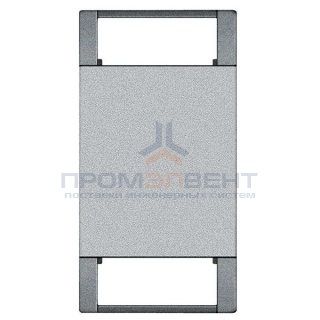 LivingLight Клавиша с 2 отверстиями для вставки символа, размер 1 модуль, цвет алюминий