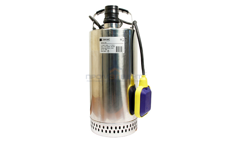 Насос дренажный UNIPUMP SPSN 750 F - 0,75 кВт (однофазный, Hmax 34 м, Qmax 166 л/мин, кабель 5 м)