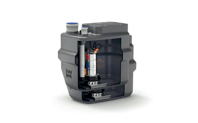 Установка канализационная Pedrollo SAR 100-Dm 10-N - 0,75 кВт (Qmax 300л/мин, Hmax 15,5м,кабель 10м)