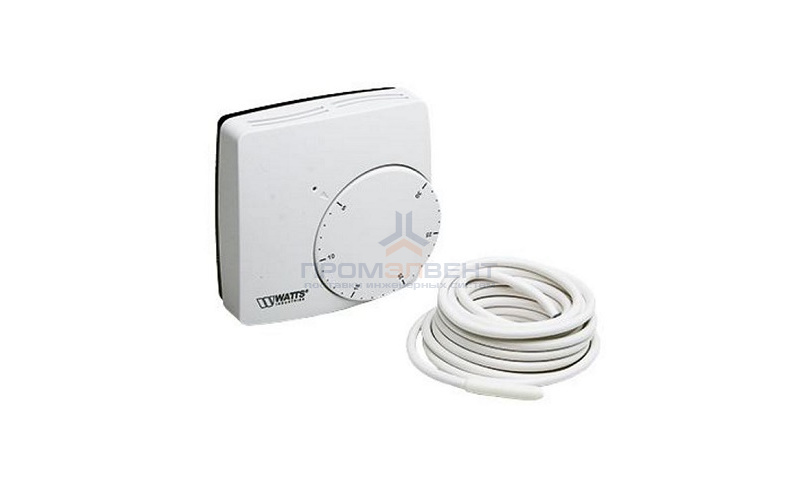 Термостат комнатный WATTS WFHT-DUAL (с датчиком пола, для сервоприводов 22C и 26LC - 24В, Н.О- Н.З)