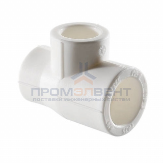 Тройник переходной VALTEC VTp.735 - 63 x 40 x 63 (для полипропиленовых труб под пайку, цвет белый)