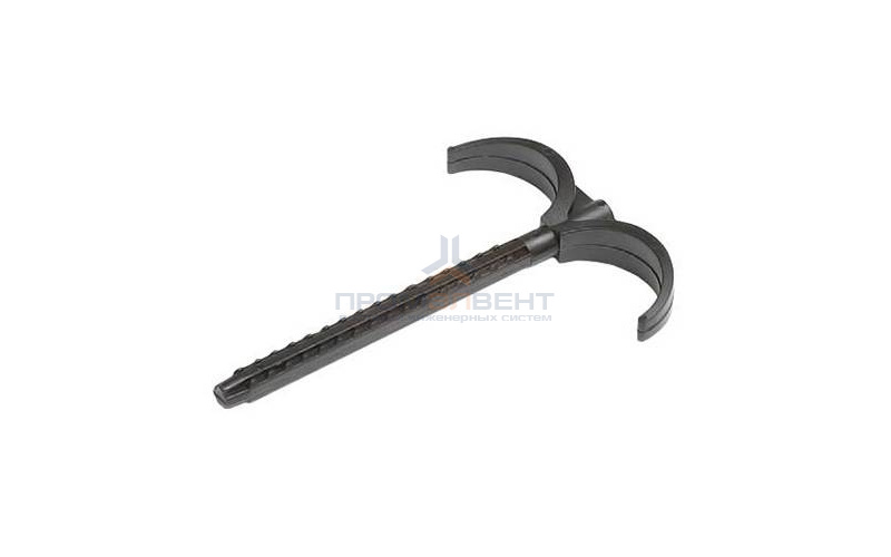 Дюбель крюковой двойной STOUT - длина 80 мм. (для напольной фиксации труб D20 мм)