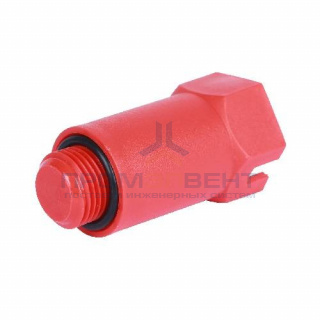 Заглушка с наружной резьбой STOUT - 1/2" (пластиковая, с самоуплотнением, цвет красный)