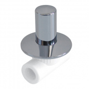 Кран вентильный под штукатурку KALDE - 20 (для полипропиленовых труб, цвет белый)