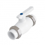 Кран шаровой разъемный двухсторонний KALDE - 32 (Пайка/Пайка, ручка-рычаг)