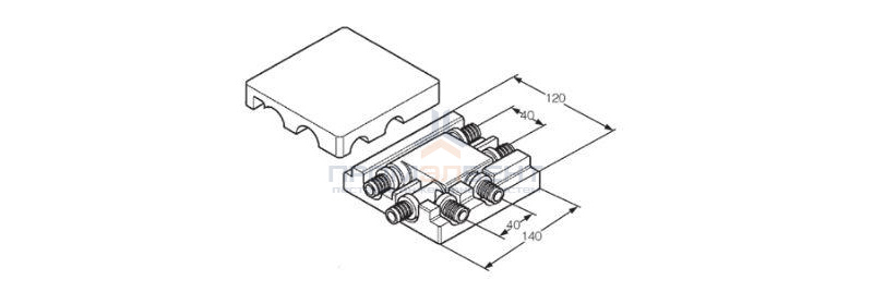 Крестовина двухтрубная REHAU - 20 x 16 x 20 (латунь, для труб из сшитого полиэтилена RAUTITAN)