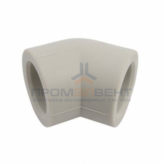 Отвод 45° FV-Plast - 25 (для полипропиленовых труб под пайку, цвет серый)
