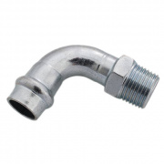 Отвод 90° Conex Banninger PC 4001G - 35 x 1"1/4 (оцинкованная сталь)