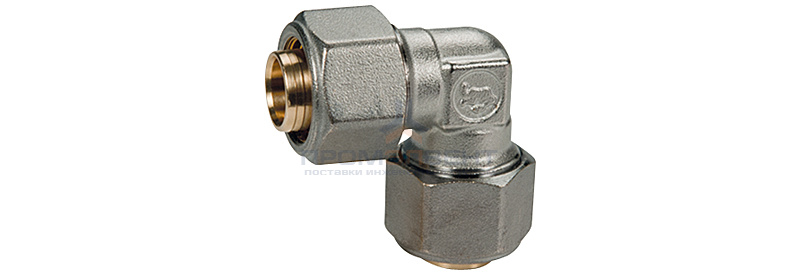 Отвод 90° Giacomini R561AM - 20x2.0 (для труб GIACOTHERM, GIACOFLEX и многослойных, хромированный)