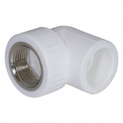 Переход на внутреннюю резьбу угловой KALDE - 25 x 1/2" (для полипропиленовых труб, цвет белый)