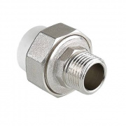 Переход на наружную резьбу разъемный VALTEC VTp.761 - 50 x 1"1/2 (для полипропиленовых труб, белый)