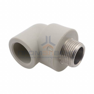 Переход на наружную резьбу угловой FV-Plast - 20 x 1/2" (для полипропиленовых труб, цвет серый)