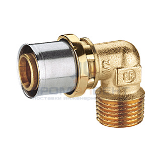 Переход на наружную резьбу угловой Giacomini RM127 - 20x2.0 x 3/4" (прессовой, для металлопл.труб)