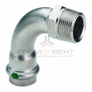 Переход на наружную резьбу угловой Viega G1 Sanpress Inox 2314 - 28 x 1" (прессовой, нерж.сталь)