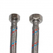 Подводка для воды гибкая Industrias Mateu (Гайка/Гайка) - 1/2" x 3/8" (длина 400 мм)