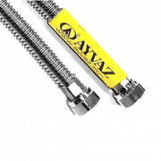 Подводка для газа гибкая сильфонная AYVAZ (Гайка/Гайка) - 1/2" (длина 1000 мм)