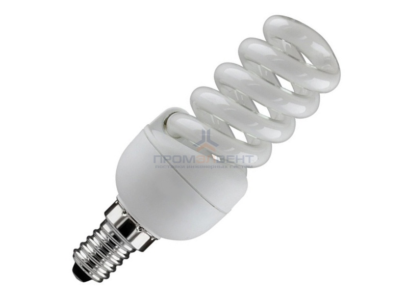 Лампа энергосберегающая ESL QL7 11W 4200K E14 спираль d32x97 белая