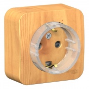 Розетка компактная с заземлением со шторками Blanca Schneider Electric 16А 250В ясень изол.пластина