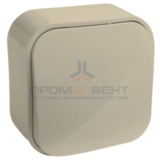 Выключатель кнопочный Legrand Quteo слоновая кость [уп 20шт]