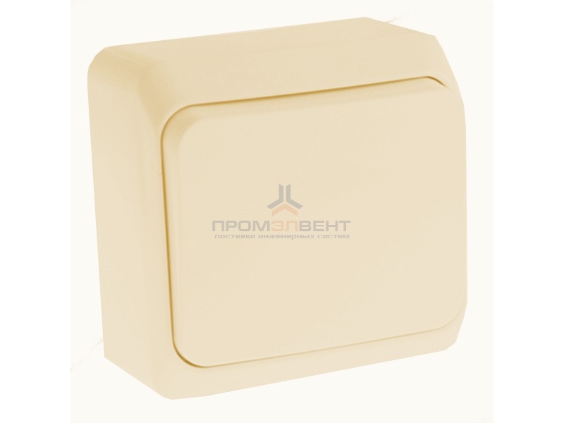 Переключатель одноклавишный Этюд кремовый [уп 25 шт]