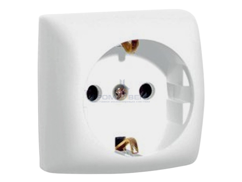 Розетка Legrand Oteo с заземление белая