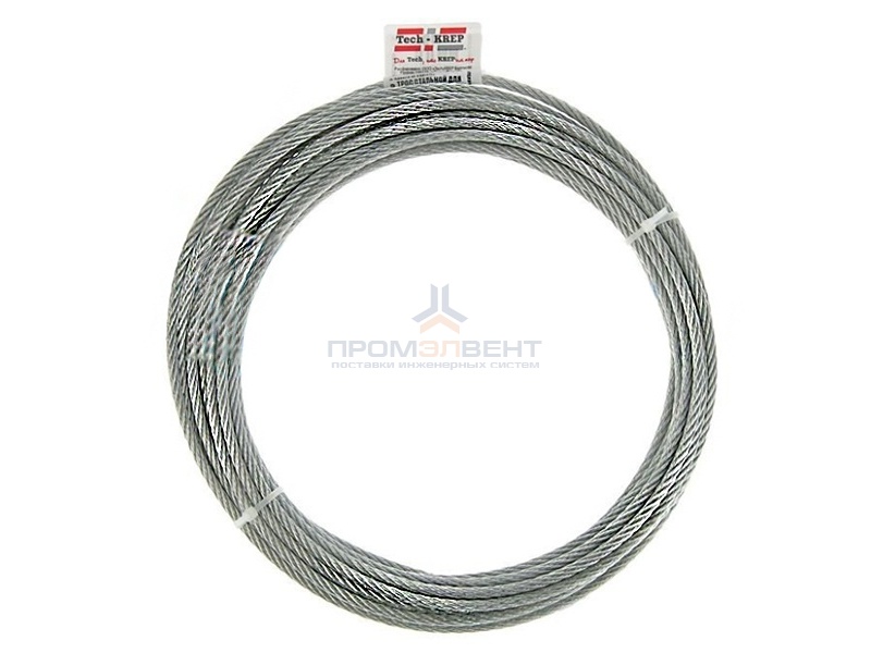 Трос 3мм стальной оцинкованный DIN3055 (30м)