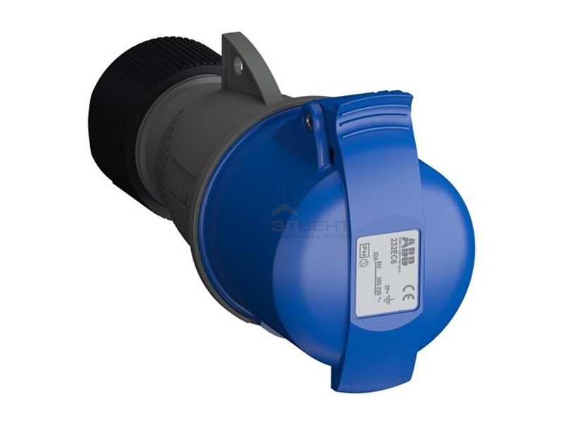 Розетка кабельная Easy&Safe ABB 232EC6 32А 2P+E IP44 6ч