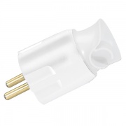 Вилка Legrand с заземлением 16А с поворотным механизмом белая