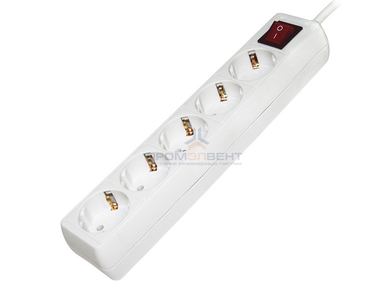 Удлинитель У05К-выкл. 5 мест 2Р+PЕ/5метров 3х1мм2 16А/250 IEK