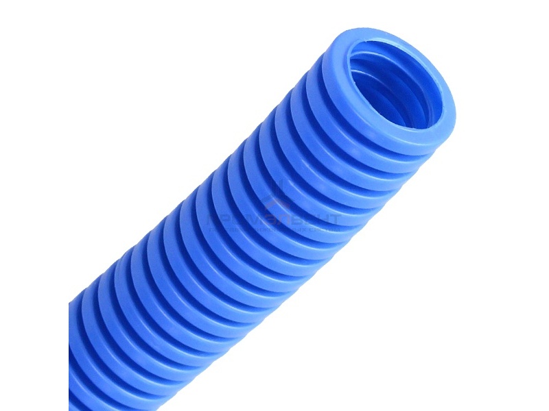 Труба гофрированная ПП д16 лёгкая HF безгалогенная синяя (100м)
