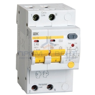 Дифференциальный автомат АД12М 2Р С40  30мА ИЭК