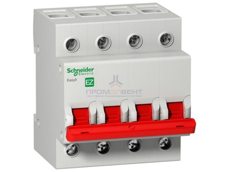 Выключатель нагрузки (модульный рубильник) Easy9 4П 100А 400В Schneider Electric