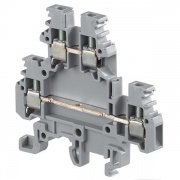 Клеммник ABB MA2,5/5.D2 двухуровневый на DIN-рейку 2,5мм.кв. серый