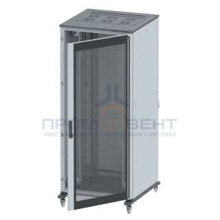 Напольный шкаф 38U Ш600хГ800 передняя дверь стекло,задняя глухая дверь, крыша укомплектована вводом