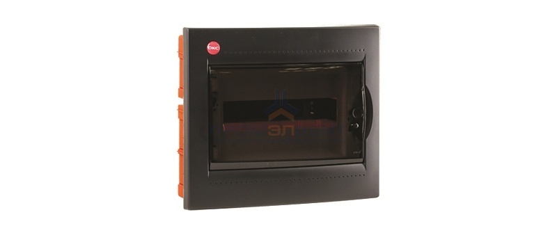 Щиток встраив. с дверцей 12 мод.,IP 41, черный