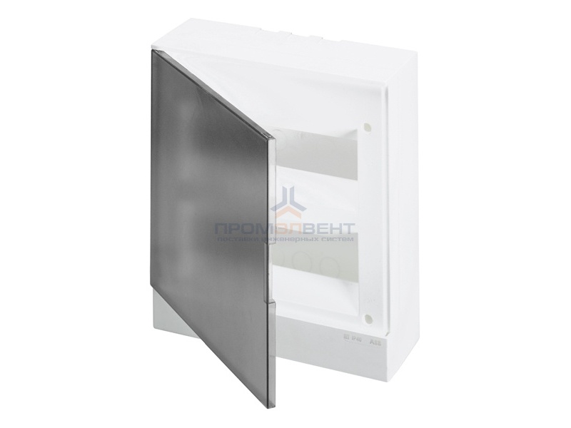 ABB Basic E Бокс настенный 24М серая прозрачная дверь (с клеммами)