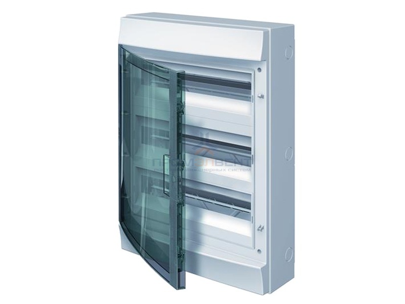 Влагозащищенный настенный бокс ABB Mistral65 54М прозрачная дверь без клеммного блока