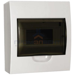 Бокс ЩРН-П-8  на 8 модулей навесной пластиковый с прозрачной дверкой IP40 ИЭК