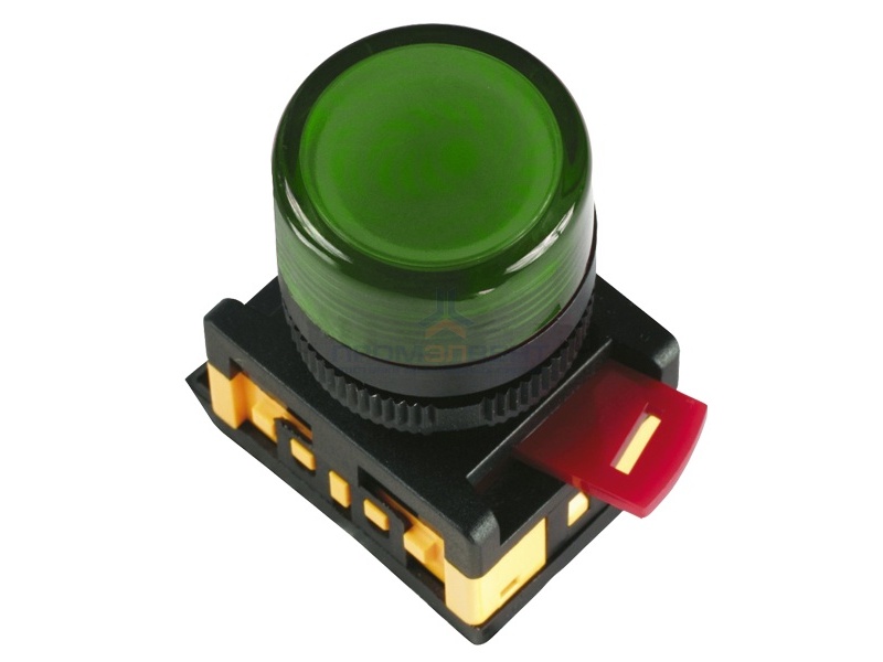 Лампа AL-22TE сигнальная d22мм зеленый неон/240В цилиндр ИЭК